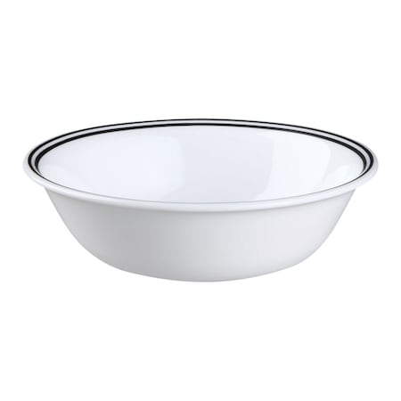 Corelle Corelle Livingware 18 oz Black/White Glass City Block Soup/Cereal Bowl 6-1/4 in. D 1 pk 1074209